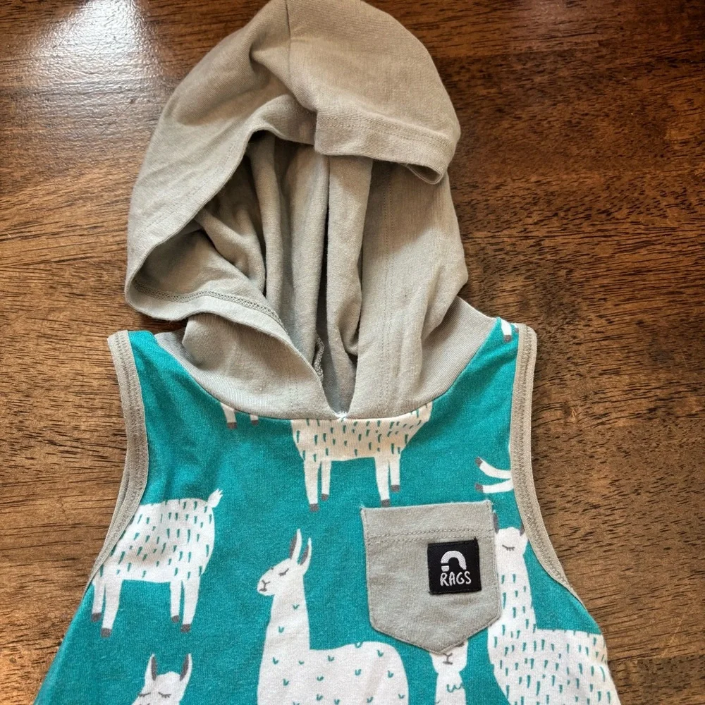 Rags Llama romper size 6-12 months